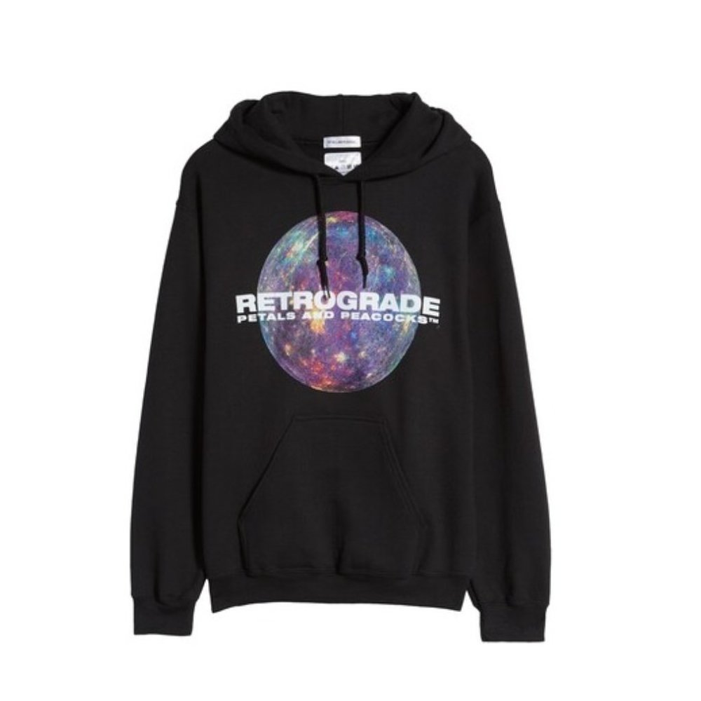 Petals And Peacocks Retrograde Graphic UNISEX Hoodie